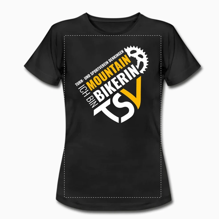 Mountainbikerin T-Shirt Damen
